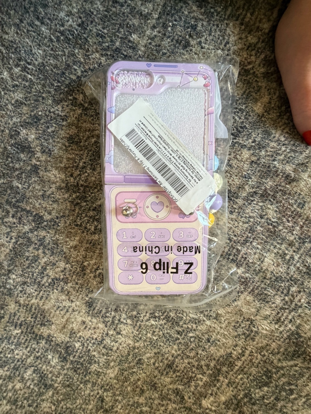 Z Flip 6 Themed Flip Phone Case - Pink Purple